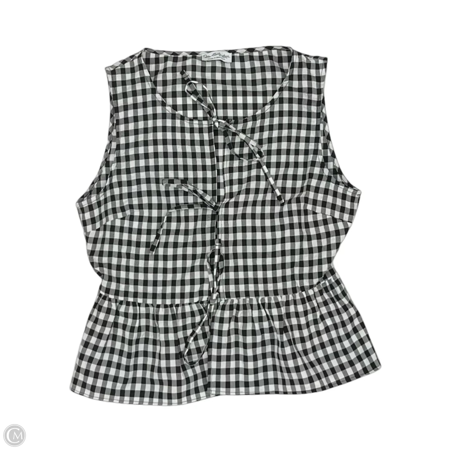 Blouse Sleeveless By Cmf In Black & White, Size: 6
