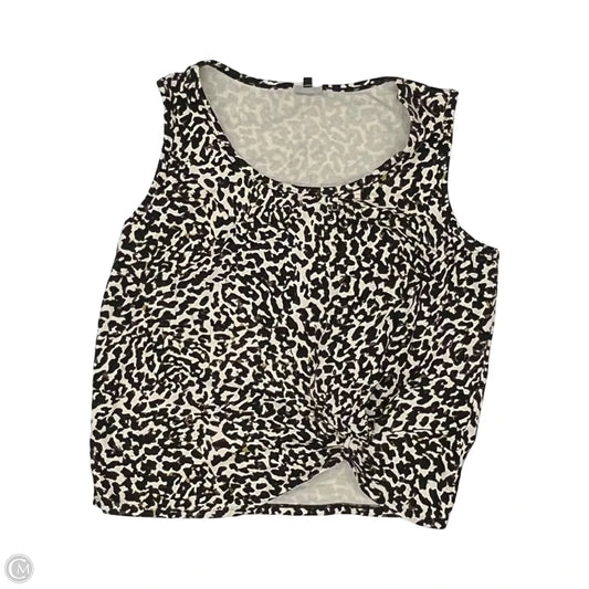 Top Sleeveless By Cabi In Leopard Print, Size: M