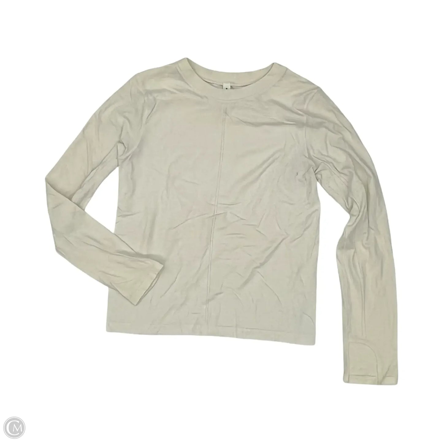 Athletic Top Long Sleeve Crewneck By Athleta In Cream, Size: L
