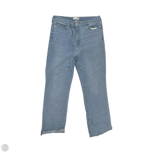 Jeans Straight By Frame In Blue Denim, Size: 14