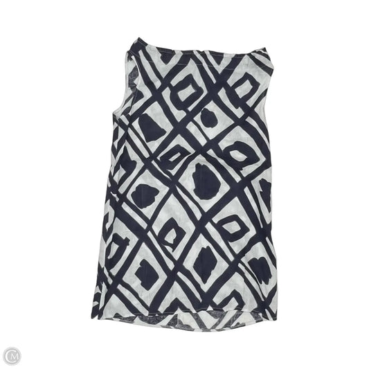 Dress Casual Short By Clothes Mentor In Blue & Cream, Size: L