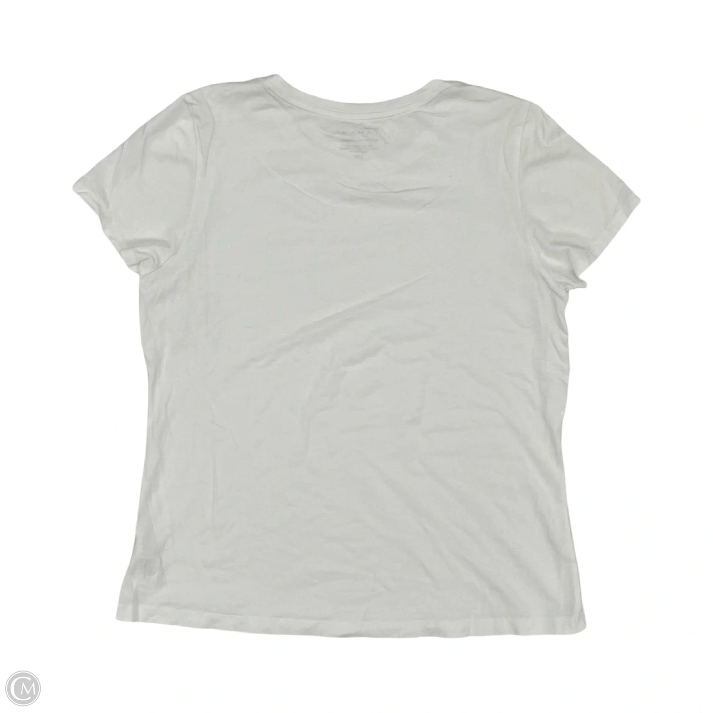 Blouse Short Sleeve By Tahari In White, Size: L