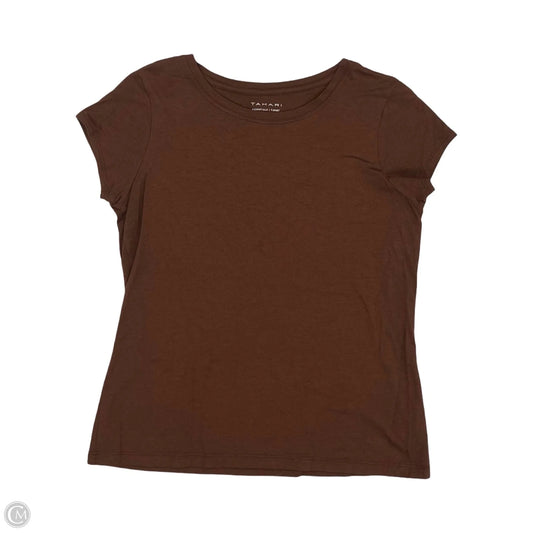 Top Short Sleeve By Tahari In Brown, Size: L