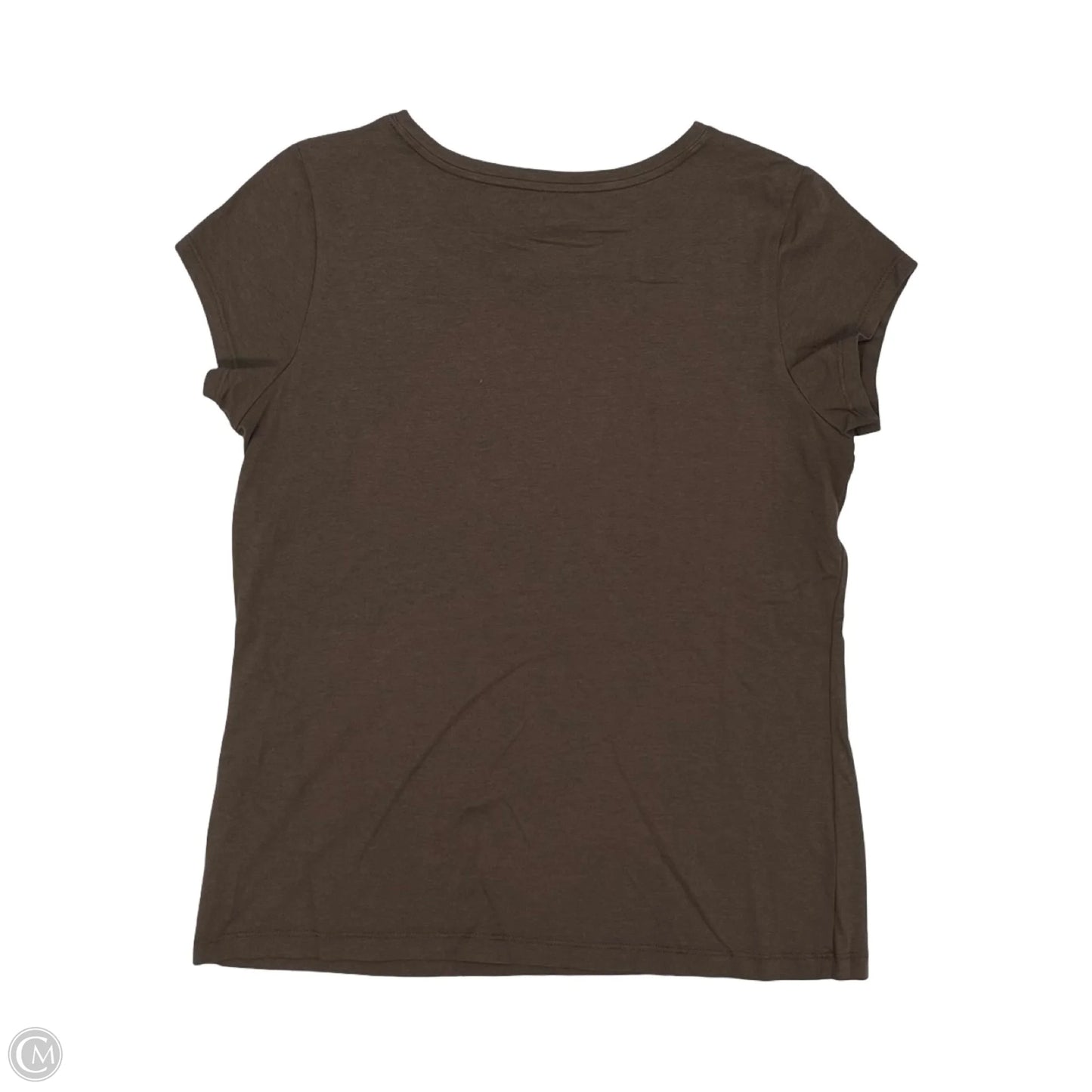 Top Short Sleeve By Tahari In Brown, Size: L