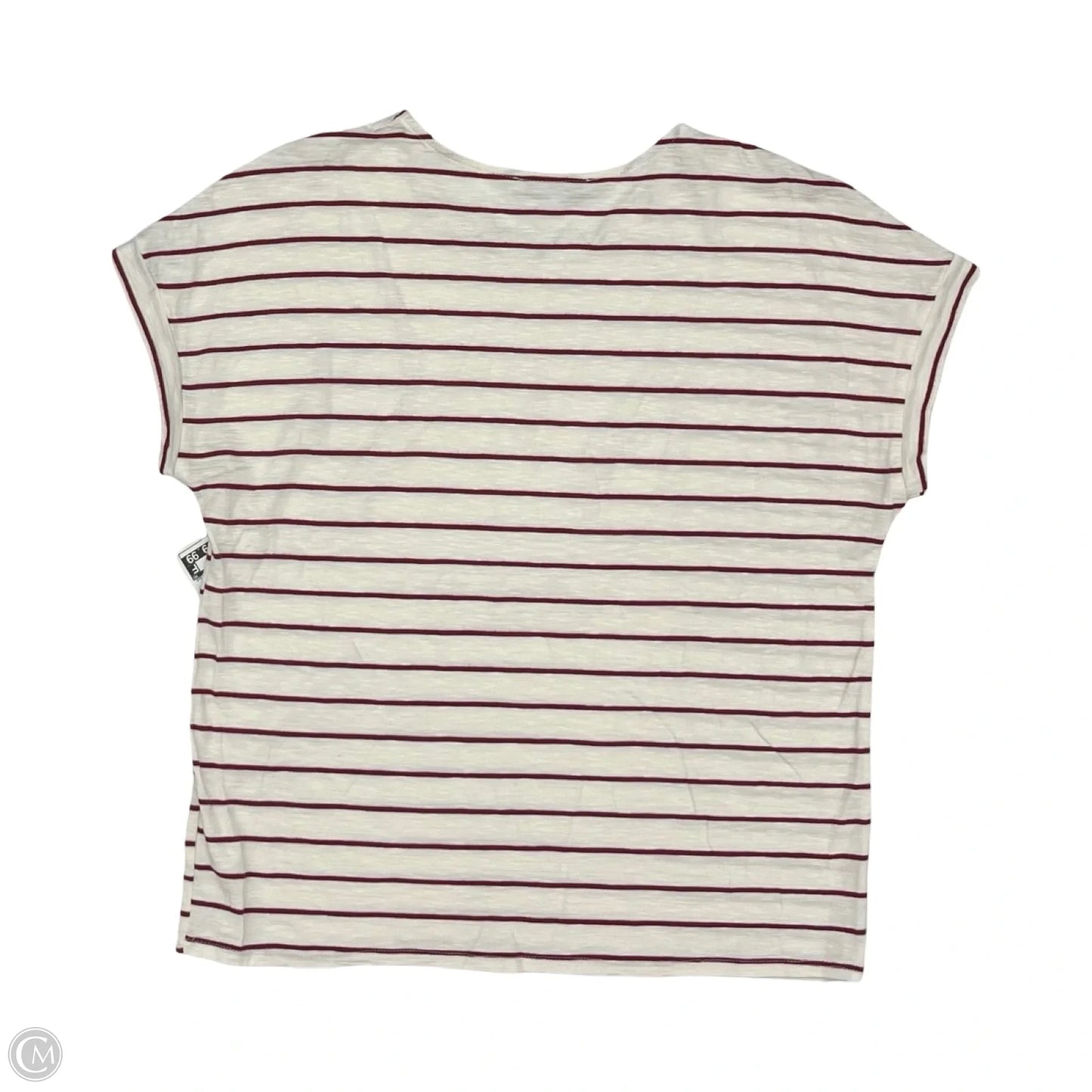 Top Short Sleeve By Green Envelope In Striped Pattern, Size: M