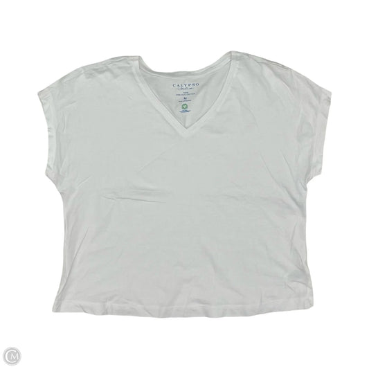 Top Short Sleeve By Calypso St Barth In White, Size: M