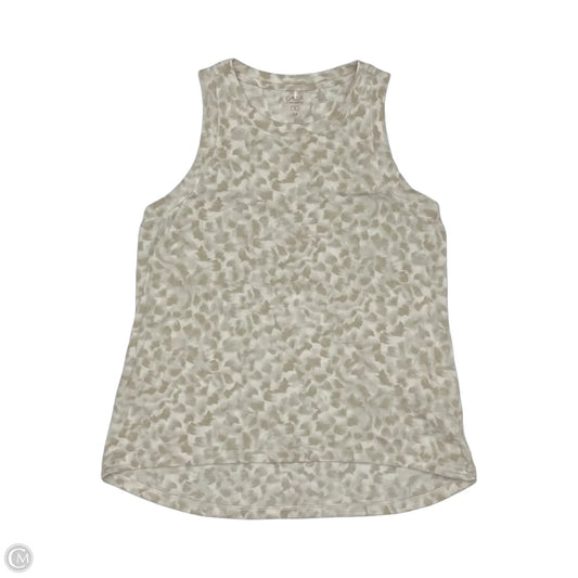 Athletic Tank Top By Calia In Brown & Cream, Size: M