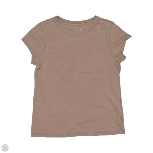 Top Short Sleeve By Universal Thread In Tan, Size: L