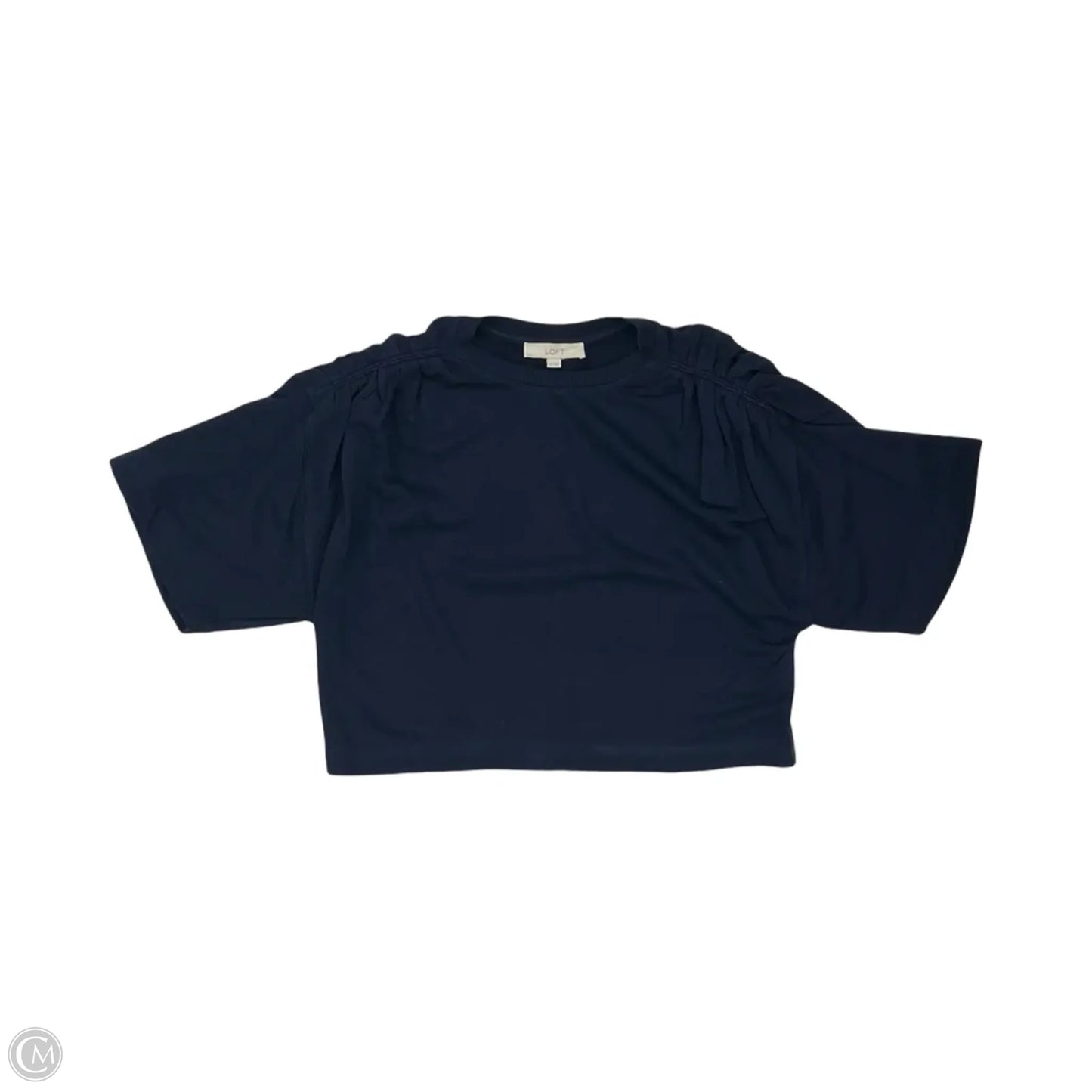Top Short Sleeve By Loft In Navy, Size: Xs