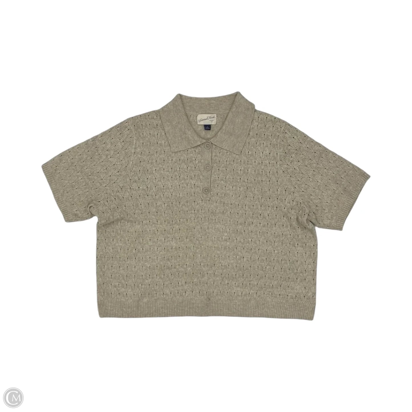 Sweater Short Sleeve By Universal Thread In Brown, Size: L