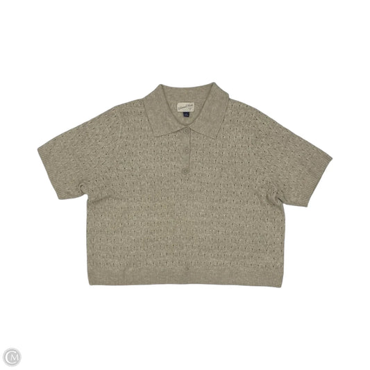 Sweater Short Sleeve By Universal Thread In Brown, Size: L
