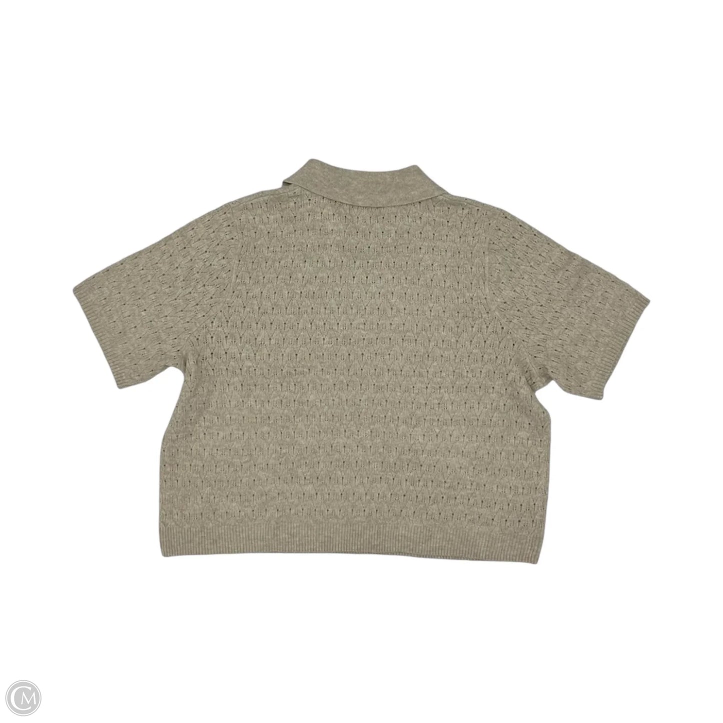 Sweater Short Sleeve By Universal Thread In Brown, Size: L