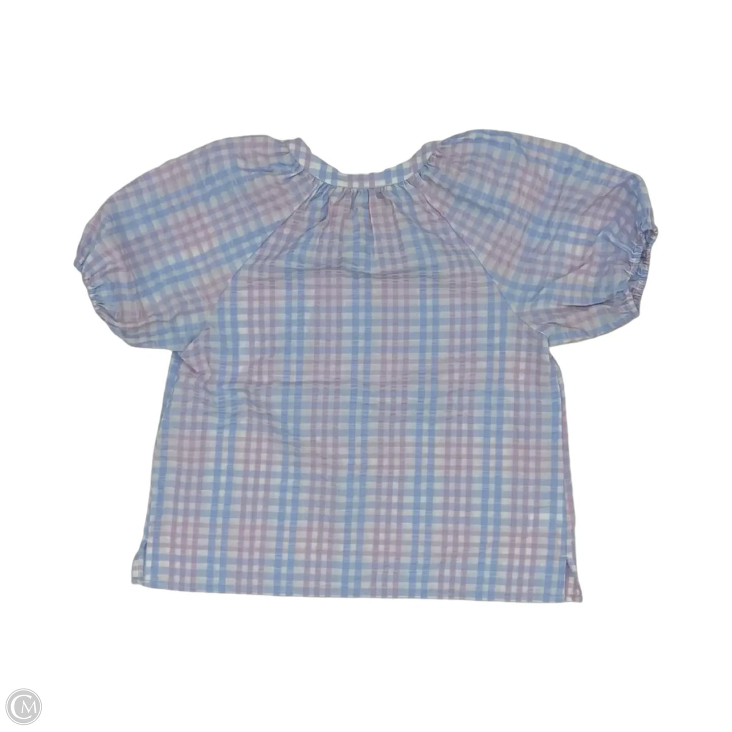 Blouse Short Sleeve By Loft In Blue & Purple, Size: M