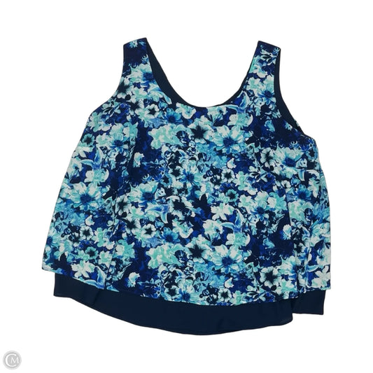 Blouse Sleeveless By Relativity In Blue, Size: 2x