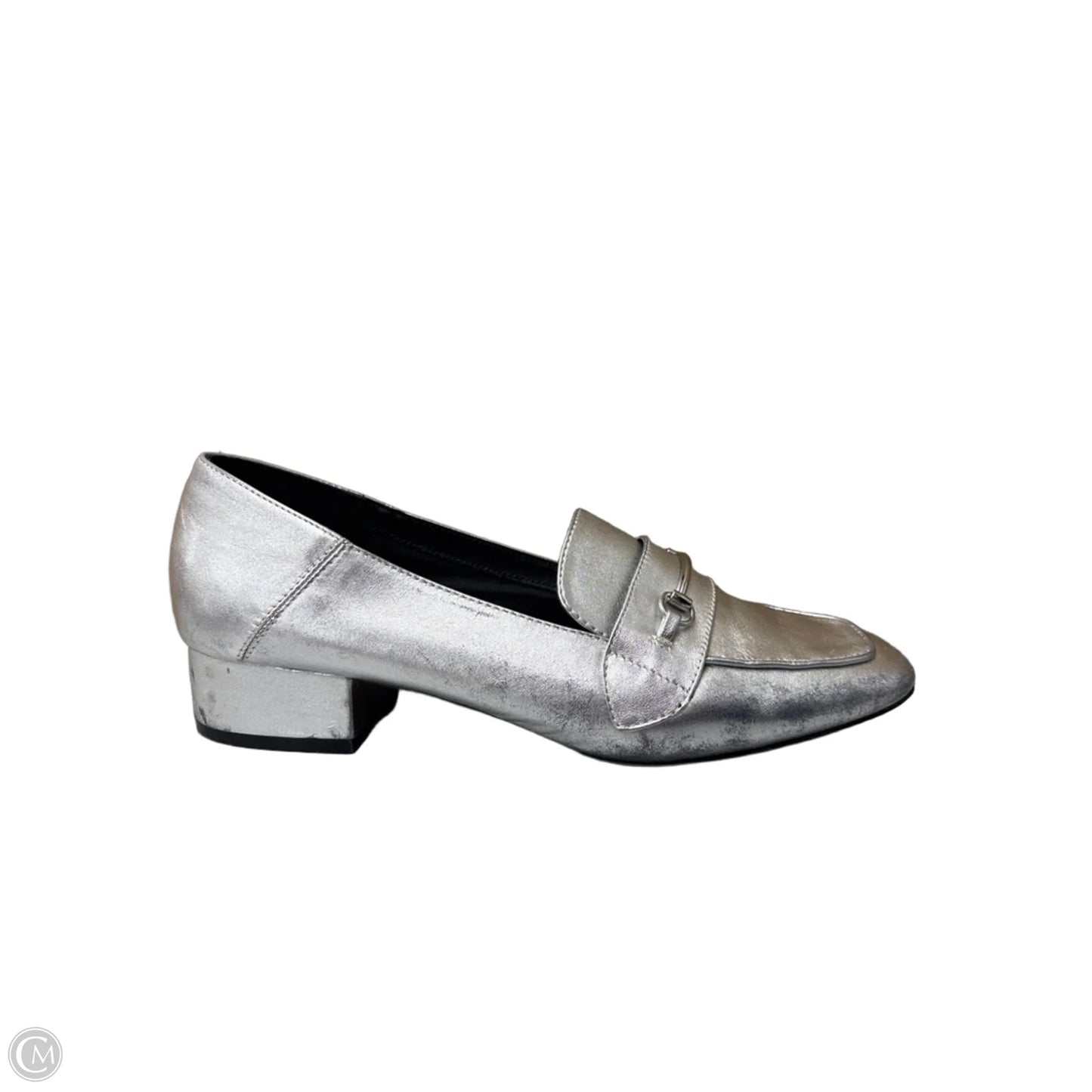 Shoes Heels Block By Steve Madden In Silver, Size: 10