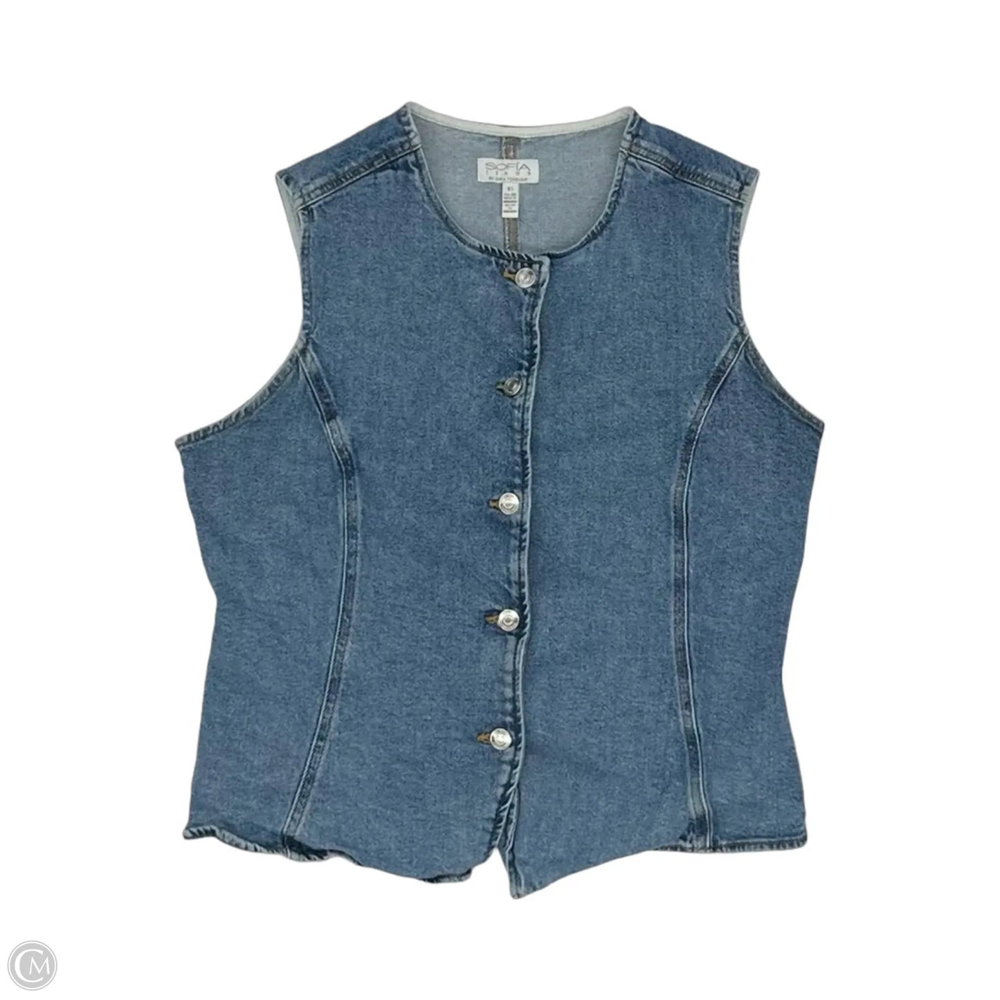 Vest Other By Sofia By Sofia Vergara In Blue Denim, Size: Xl