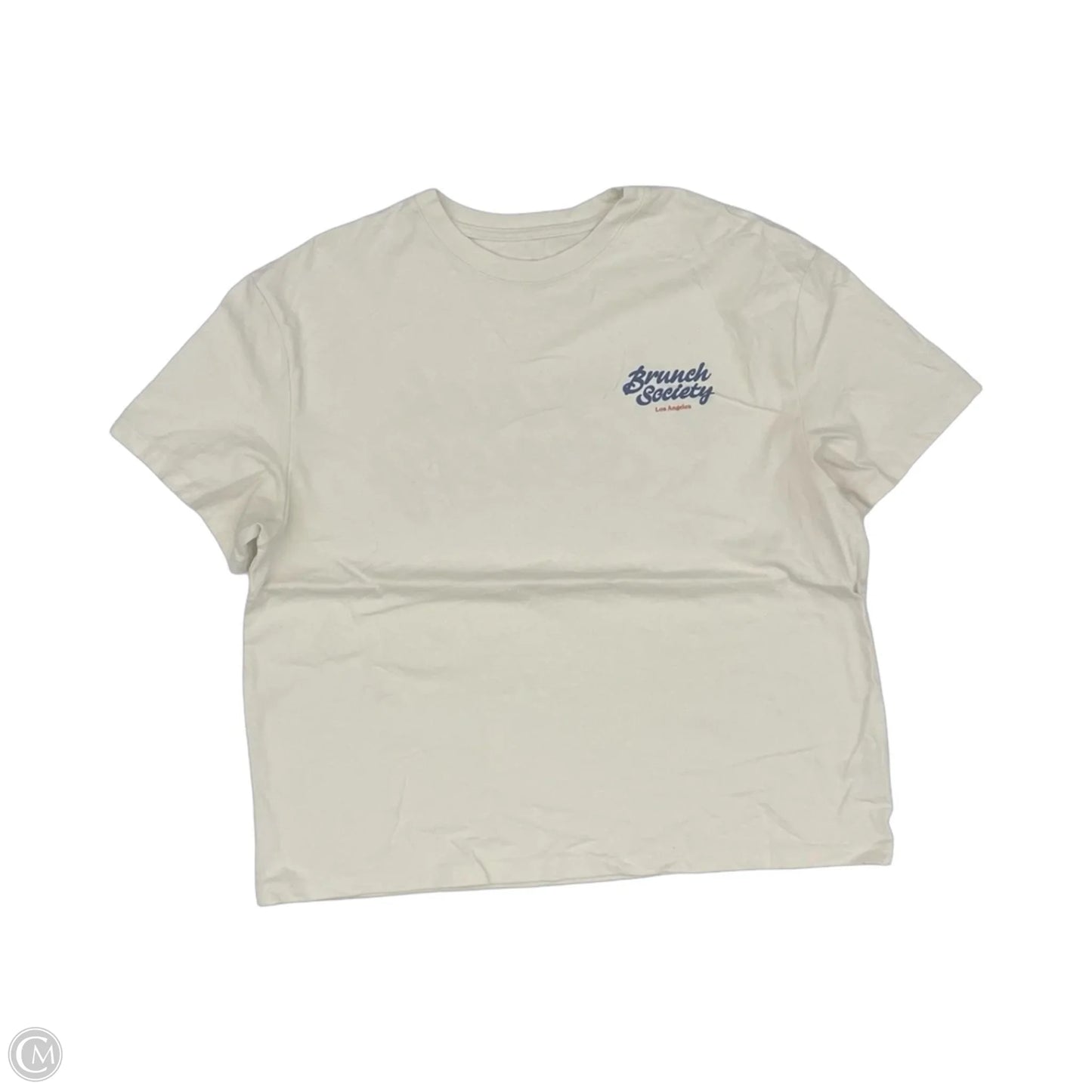 Top Short Sleeve By Wild Fable In Cream, Size: L