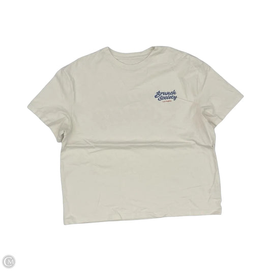 Top Short Sleeve By Wild Fable In Cream, Size: L