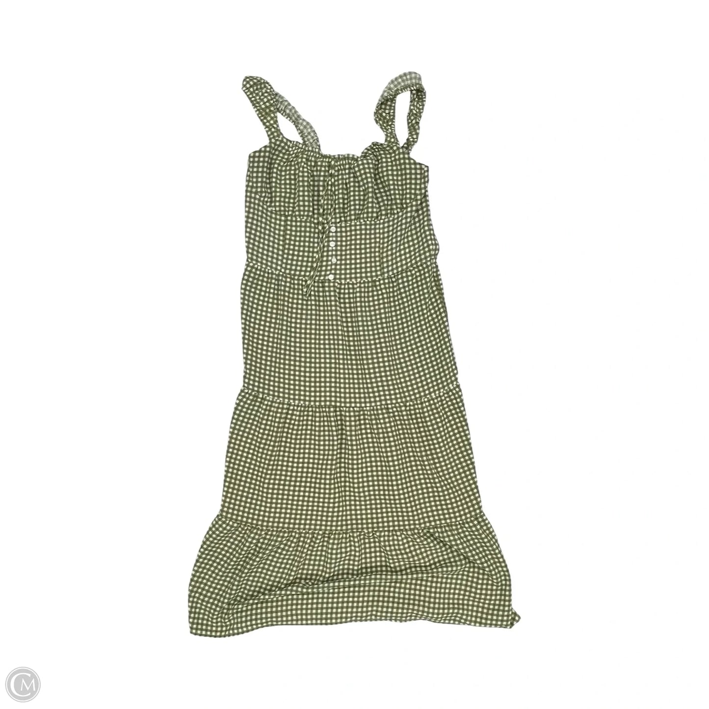 Dress Party Midi By Monteau In Cream & Green, Size: L