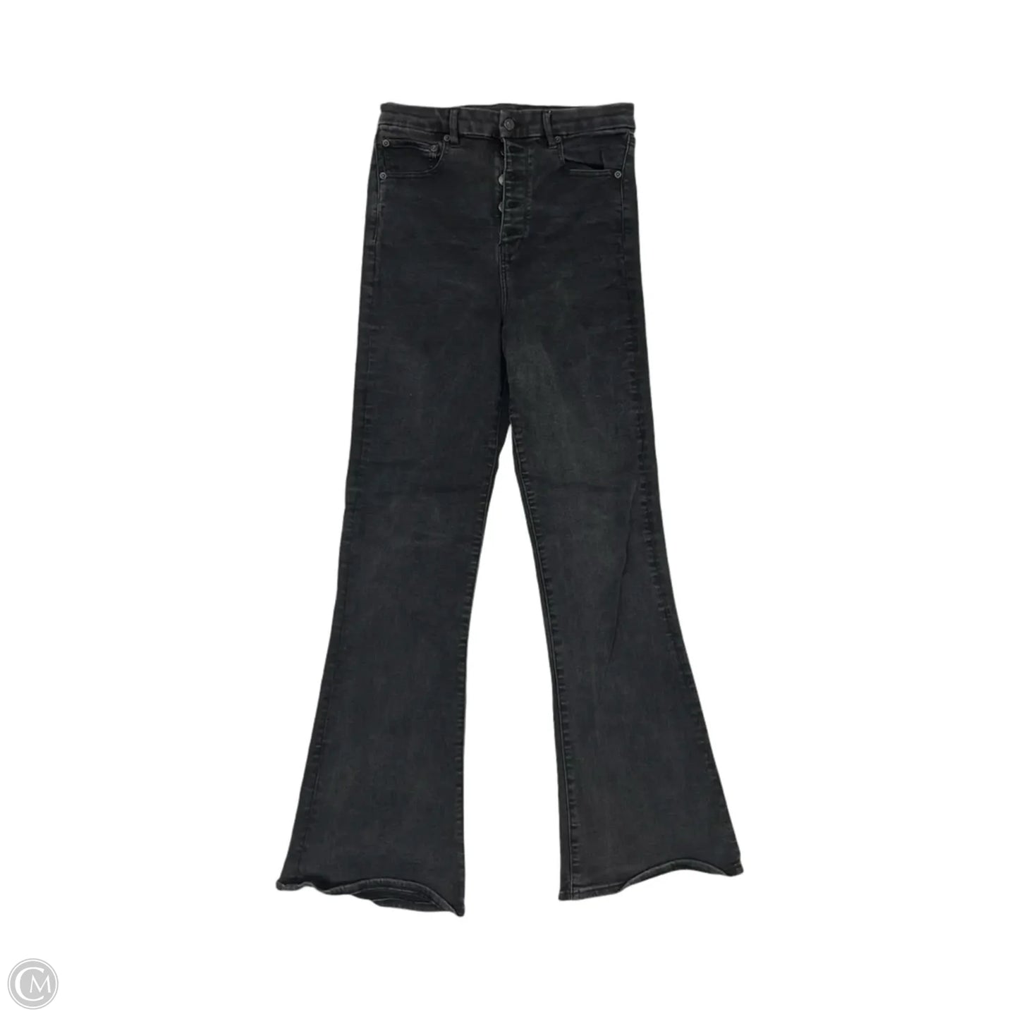 Jeans Flared By American Eagle In Black Denim, Size: 10