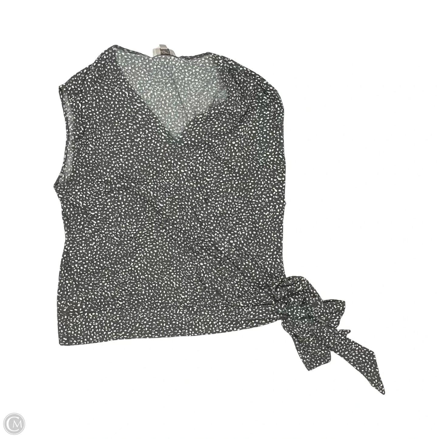 Blouse Short Sleeve By Loft In Grey, Size: M