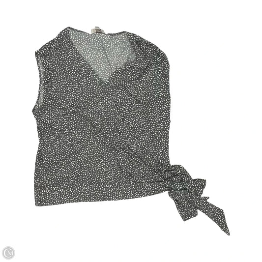 Blouse Short Sleeve By Loft In Grey, Size: M