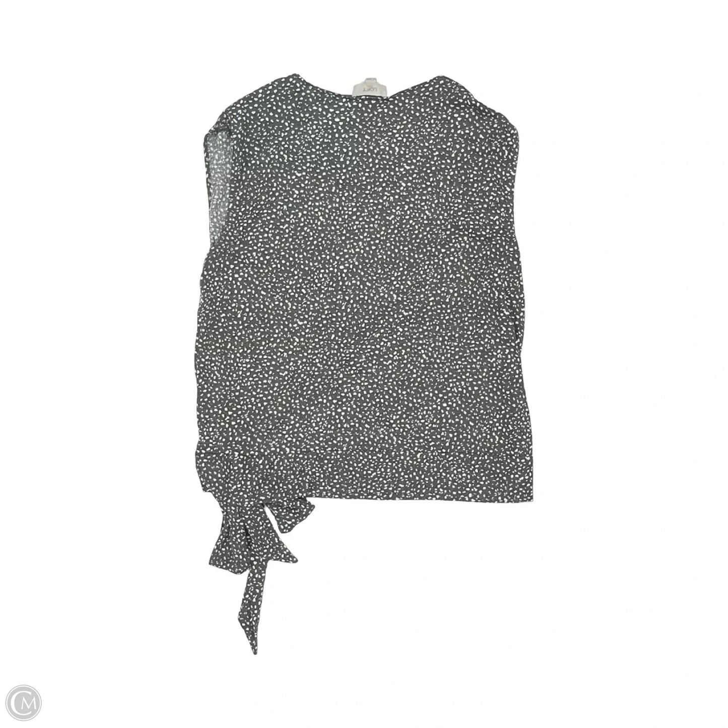 Blouse Short Sleeve By Loft In Grey, Size: M