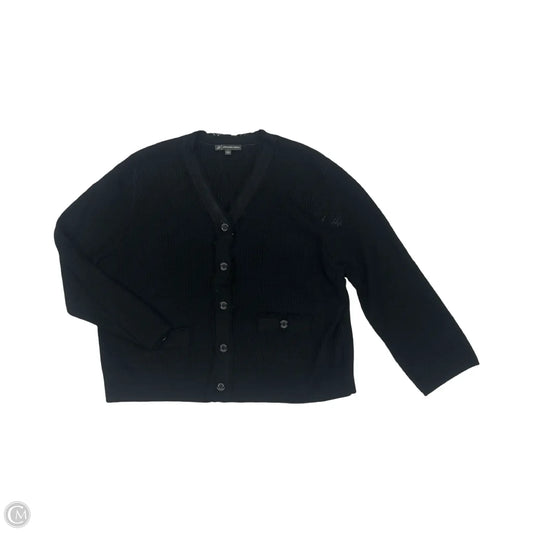 Sweater Cardigan By Adrianna Papell In Black, Size: L