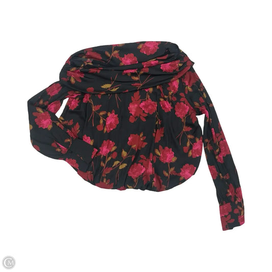 Blouse Long Sleeve By Free People In Floral Print, Size: L