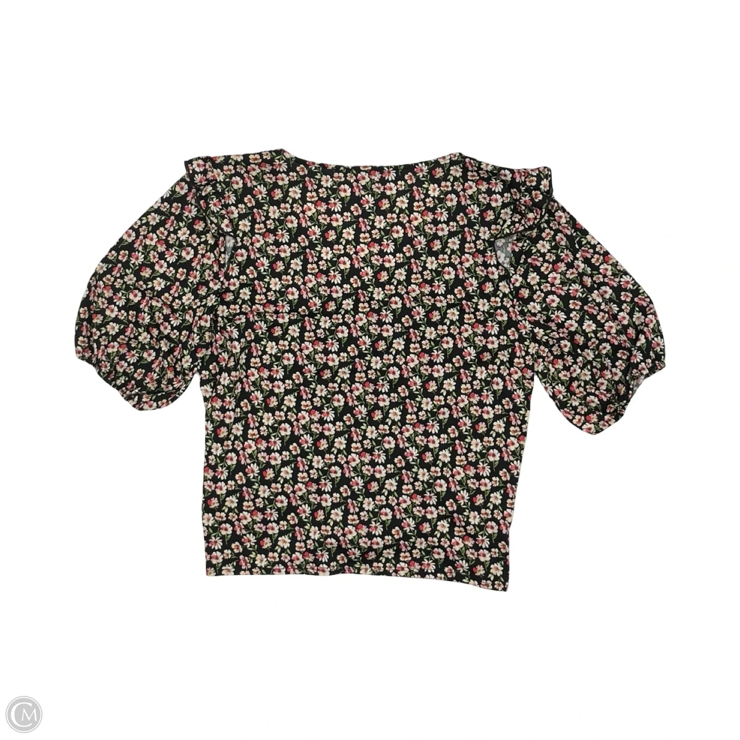 Blouse Short Sleeve By Moa Moa In Floral Print, Size: Xl