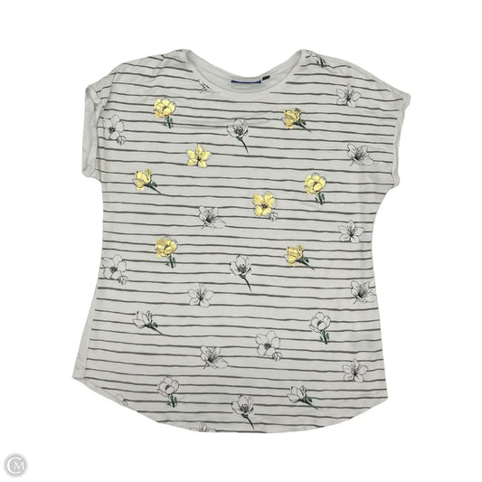 Top Short Sleeve By Apt 9 In Floral Print, Size: M