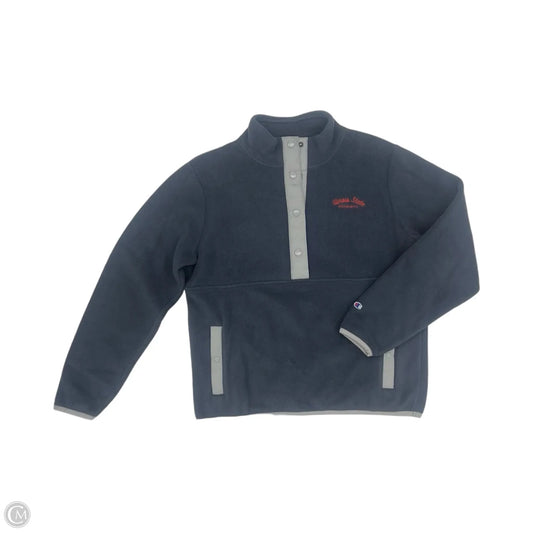 Athletic Sweatshirt Collar By Champion In Grey, Size: M