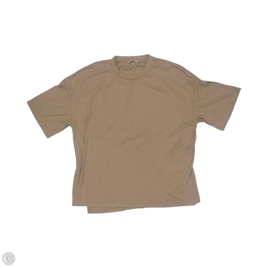 Top Short Sleeve By Kirundo In Brown, Size: L