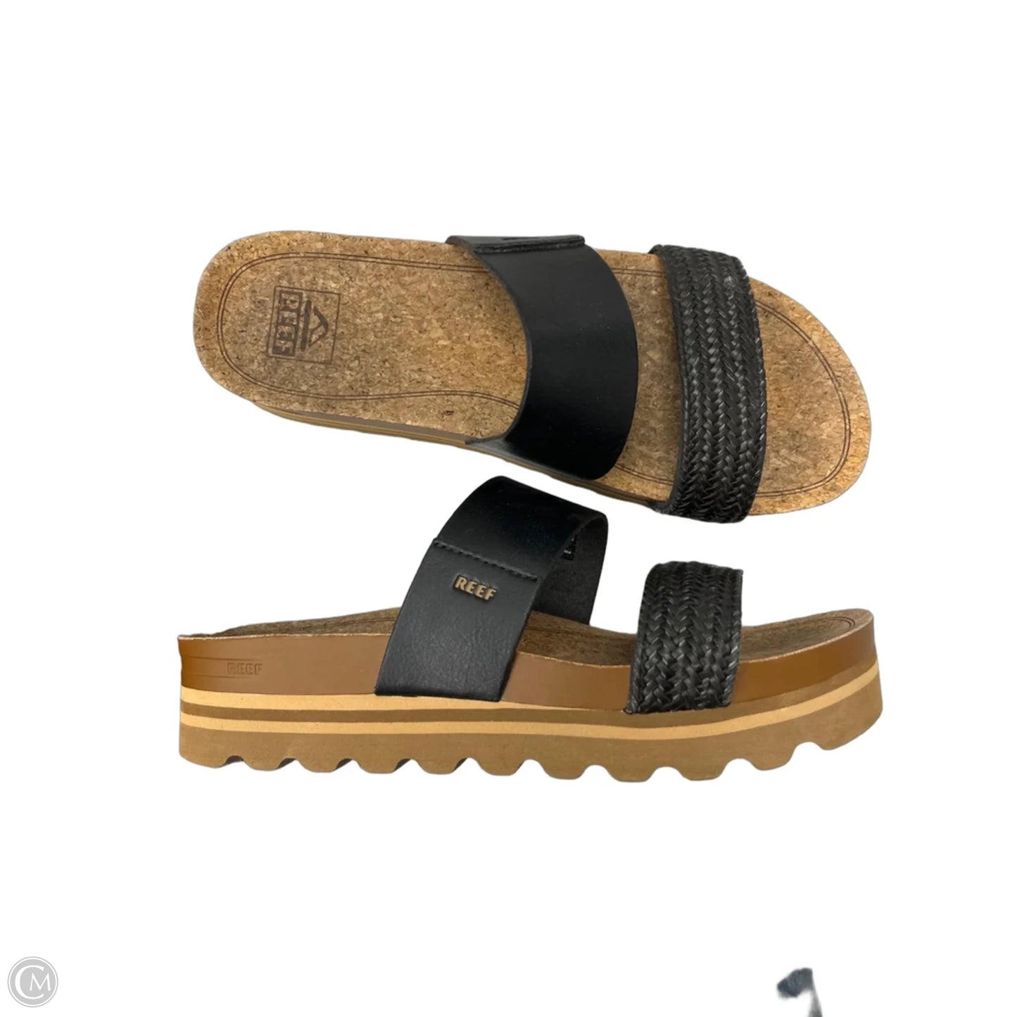 Sandals Flats By Reef In Black, Size: 8.5