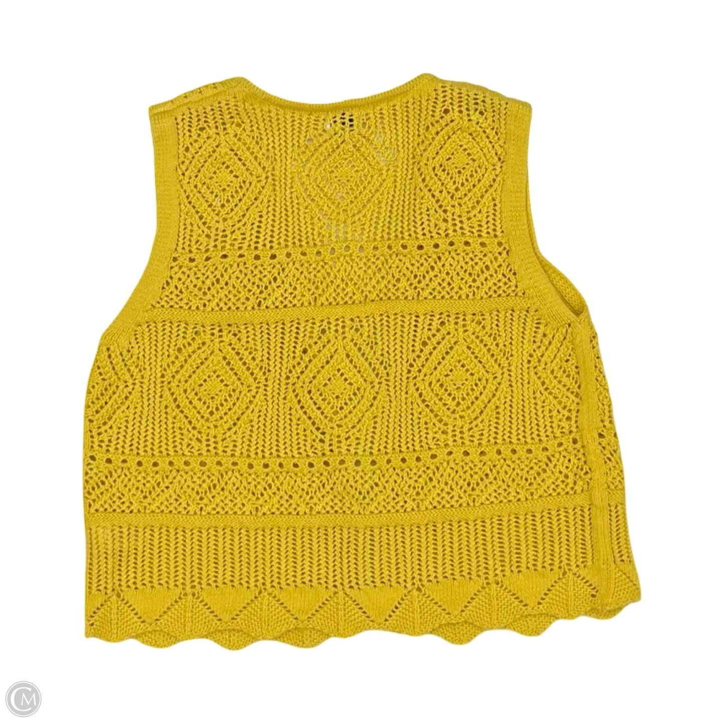 Vest Sweater By A New Day In Yellow, Size: L