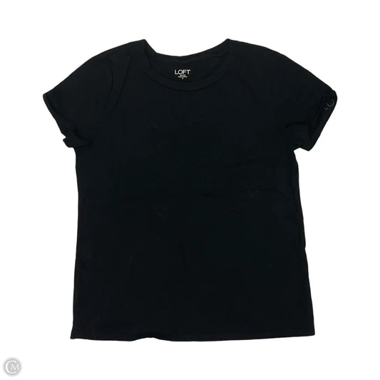 Top Short Sleeve By Loft In Black, Size: M
