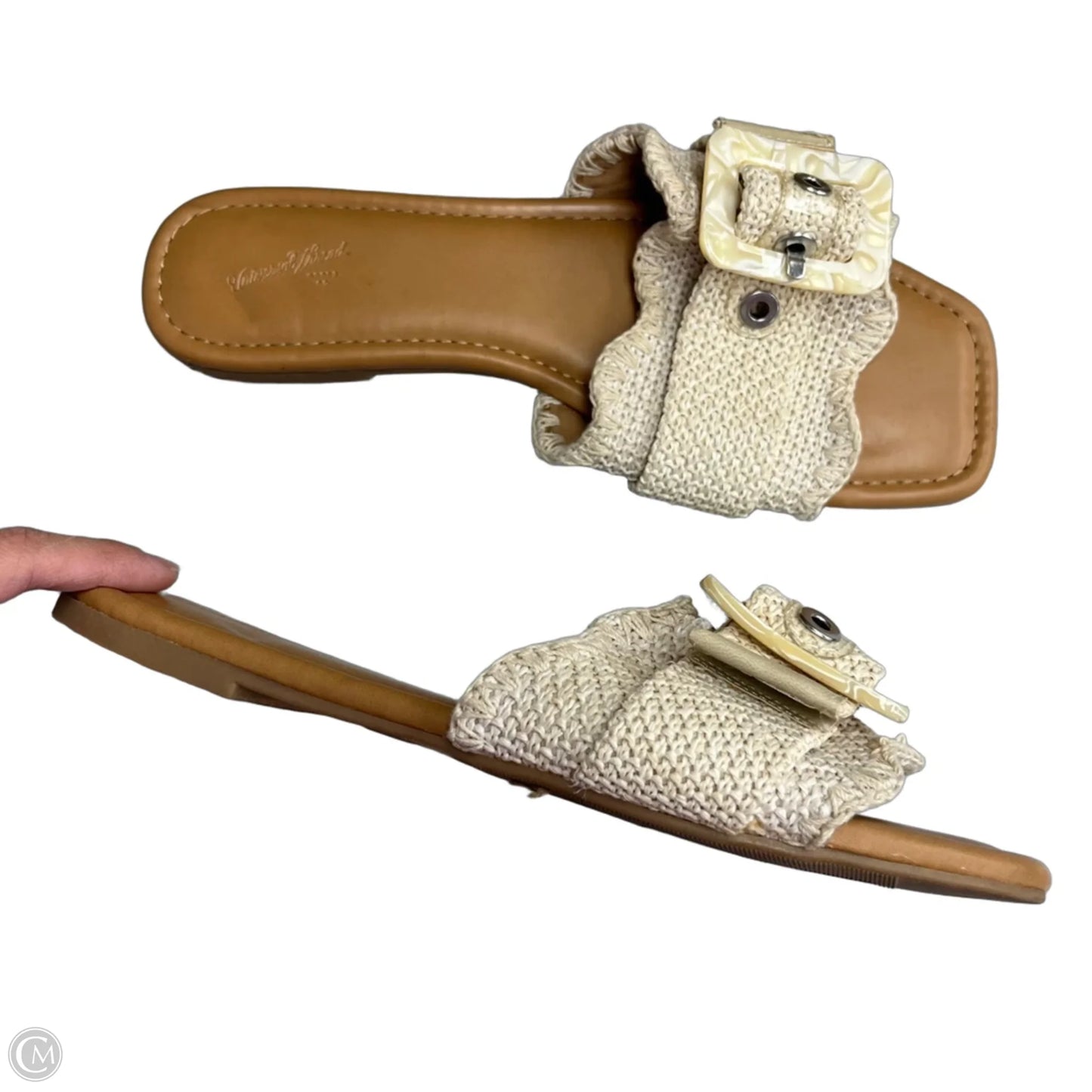 Sandals Flats By Universal Thread In Tan, Size: 9.5