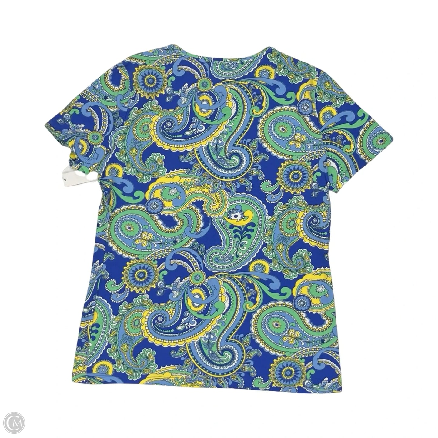 Top Short Sleeve By Talbots In Blue & Green, Size: M
