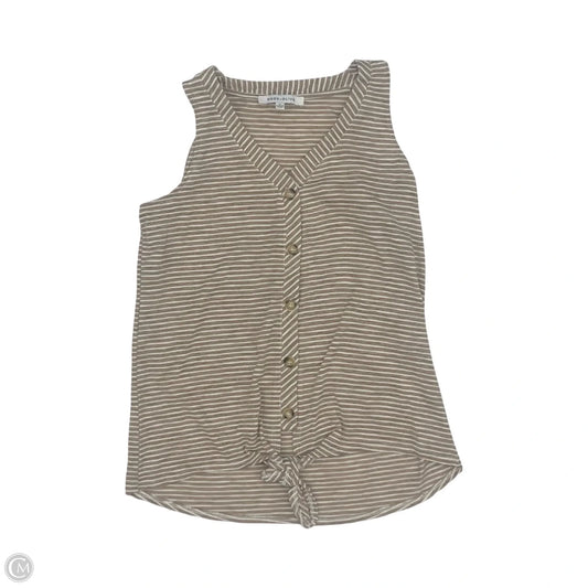 Top Sleeveless By Rose And Olive In Brown & Cream, Size: S