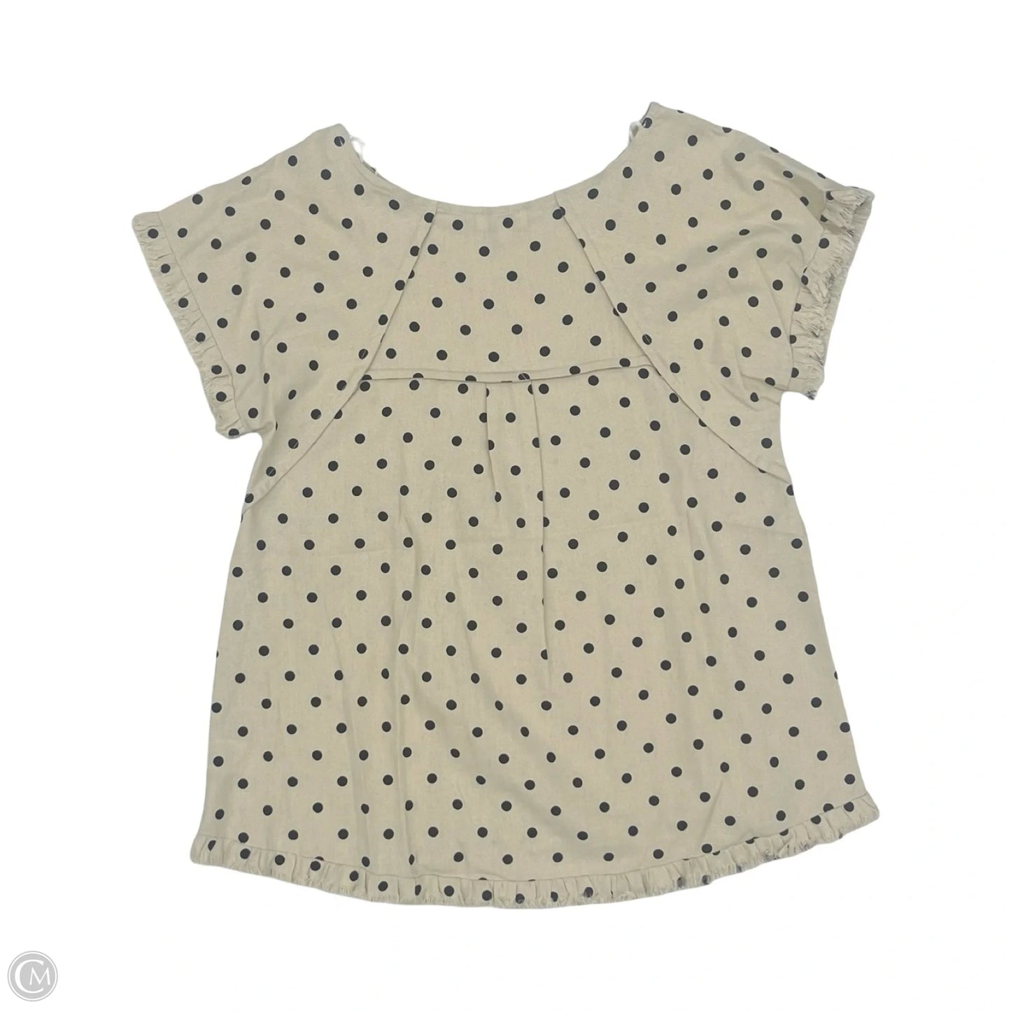 Blouse Short Sleeve By Umgee In Polkadot Pattern, Size: S