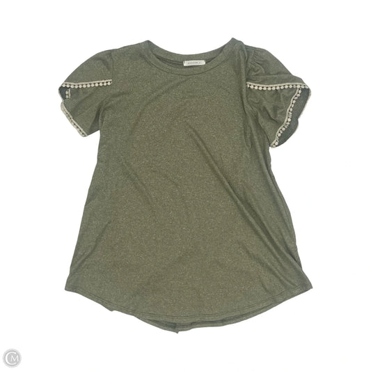 Top Short Sleeve By Reborn J In Green, Size: S