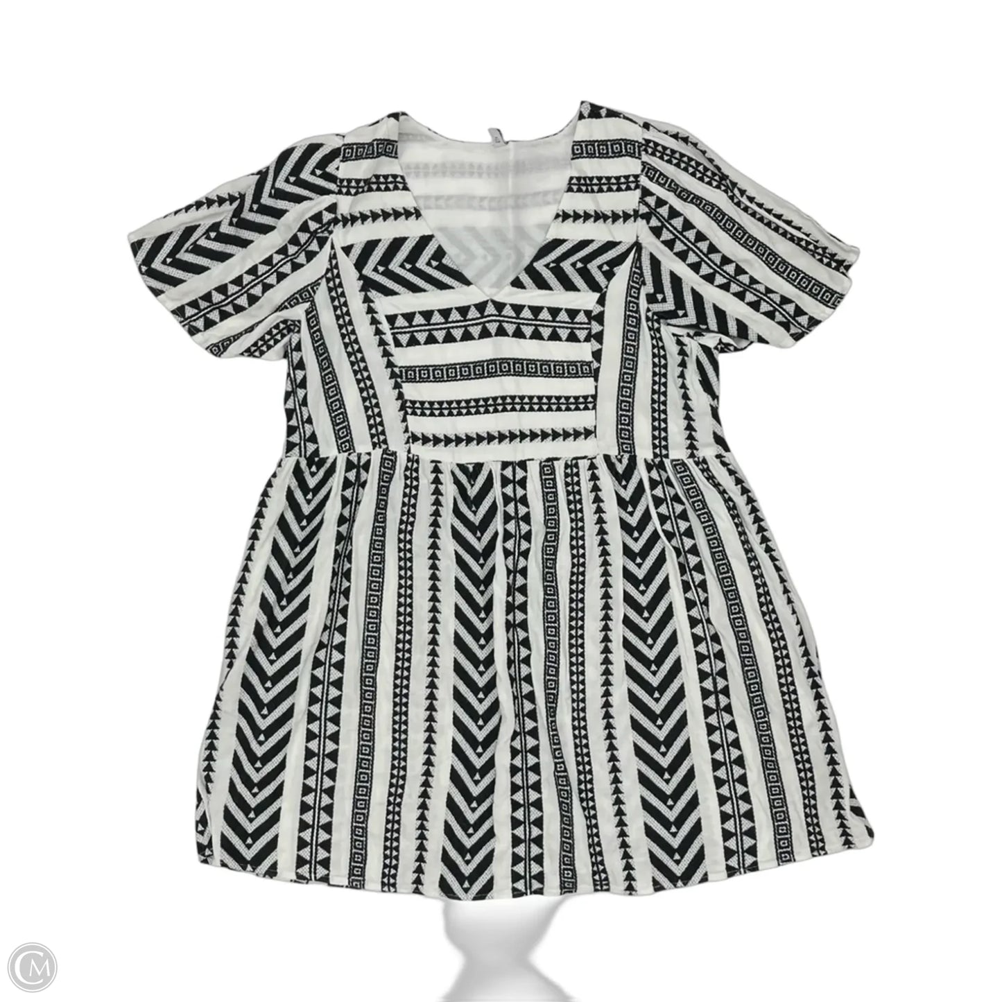 Dress Casual Short By Old Navy In Black & Cream, Size: Xl