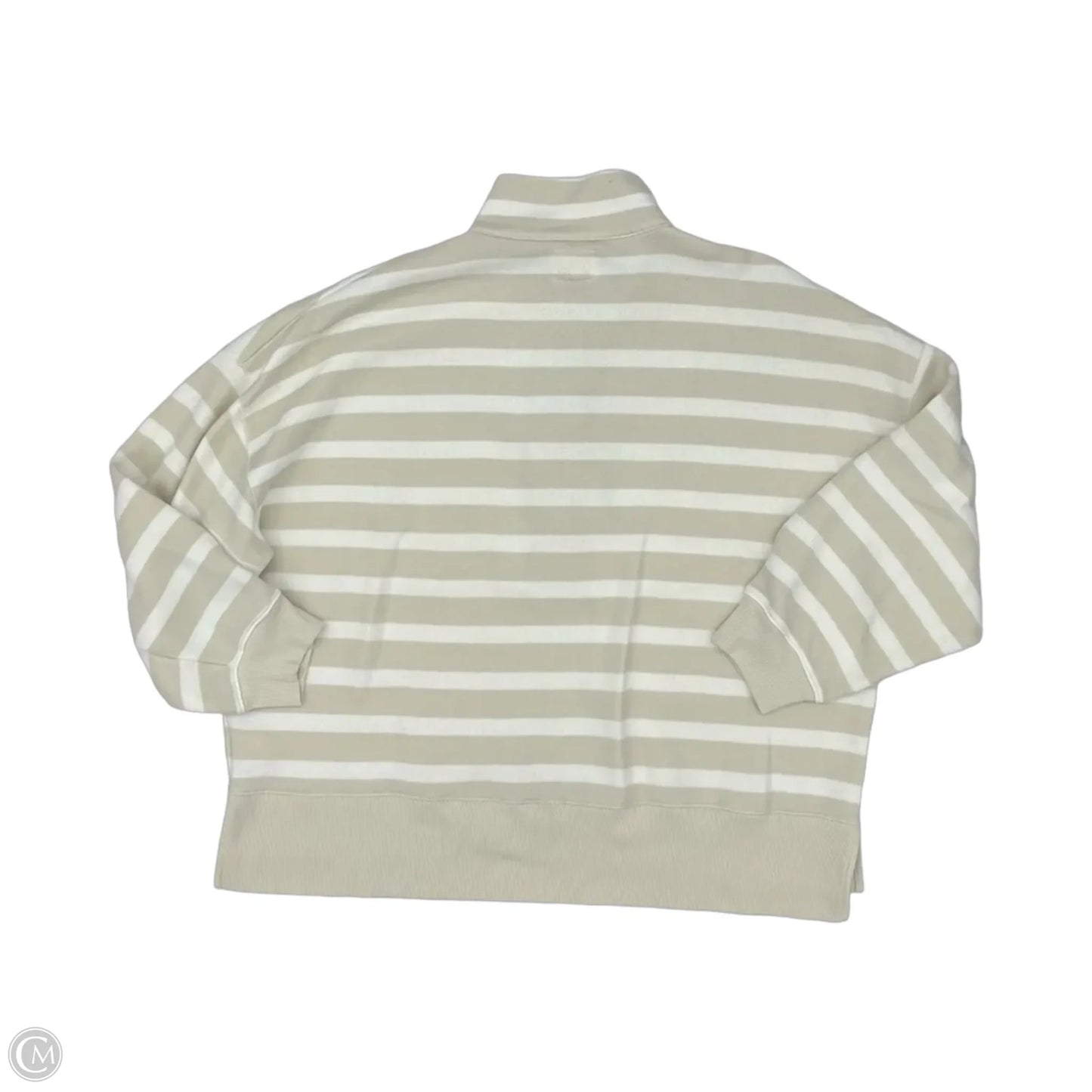 Sweatshirt Collar By American Eagle In Tan & White, Size: Xl