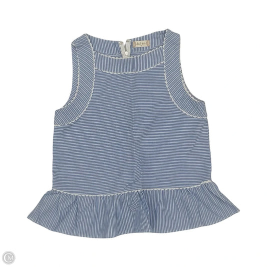 Blouse Sleeveless By Altard State In Blue & Cream, Size: M