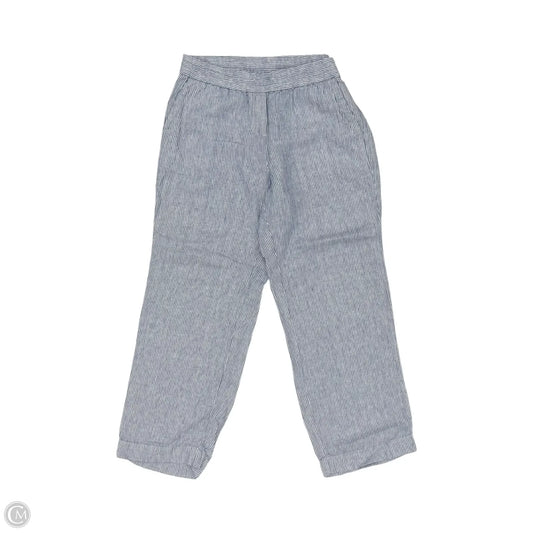 Pants Linen By Talbots In Blue & Cream, Size: Mp