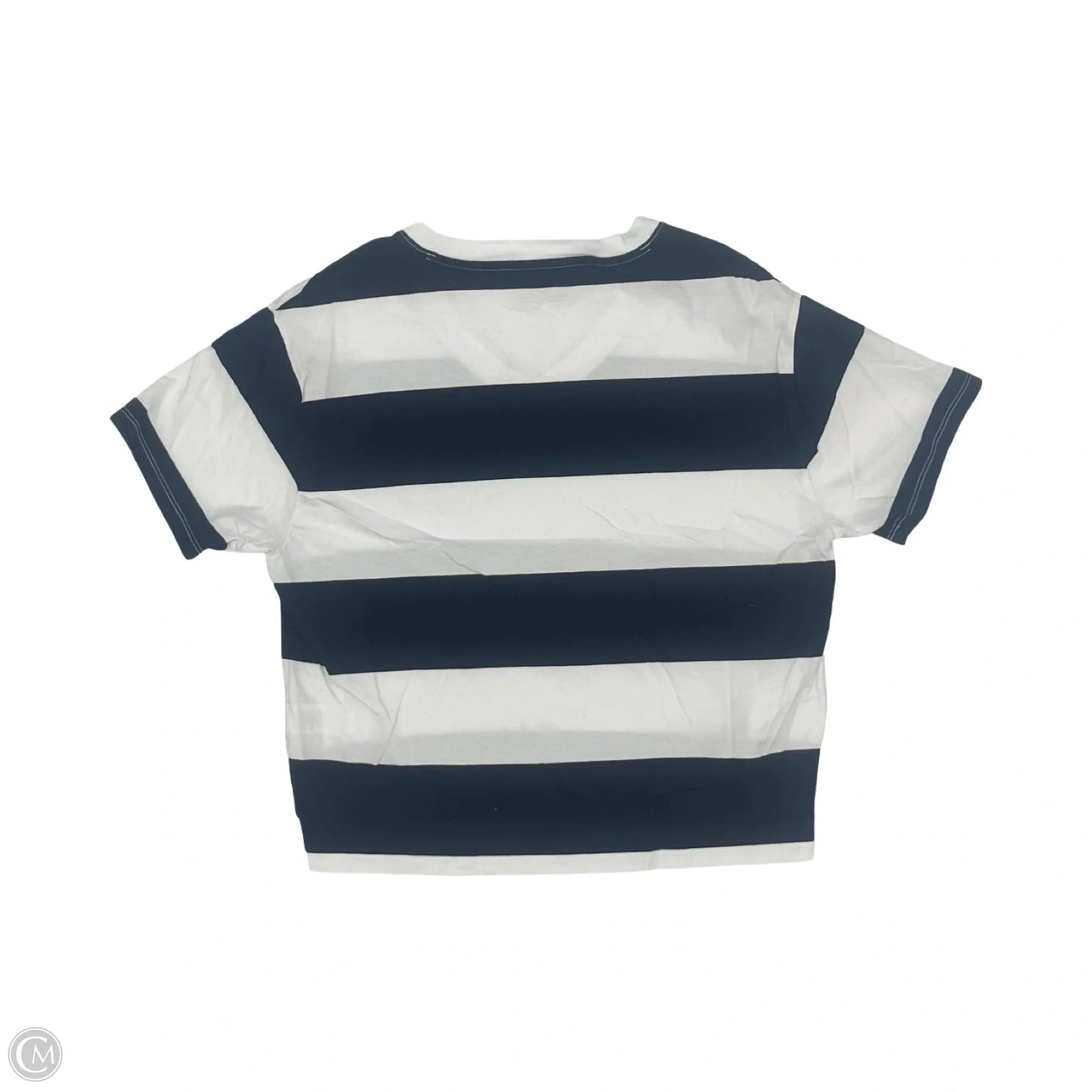 Top Short Sleeve By Talbots In Blue & White, Size: S