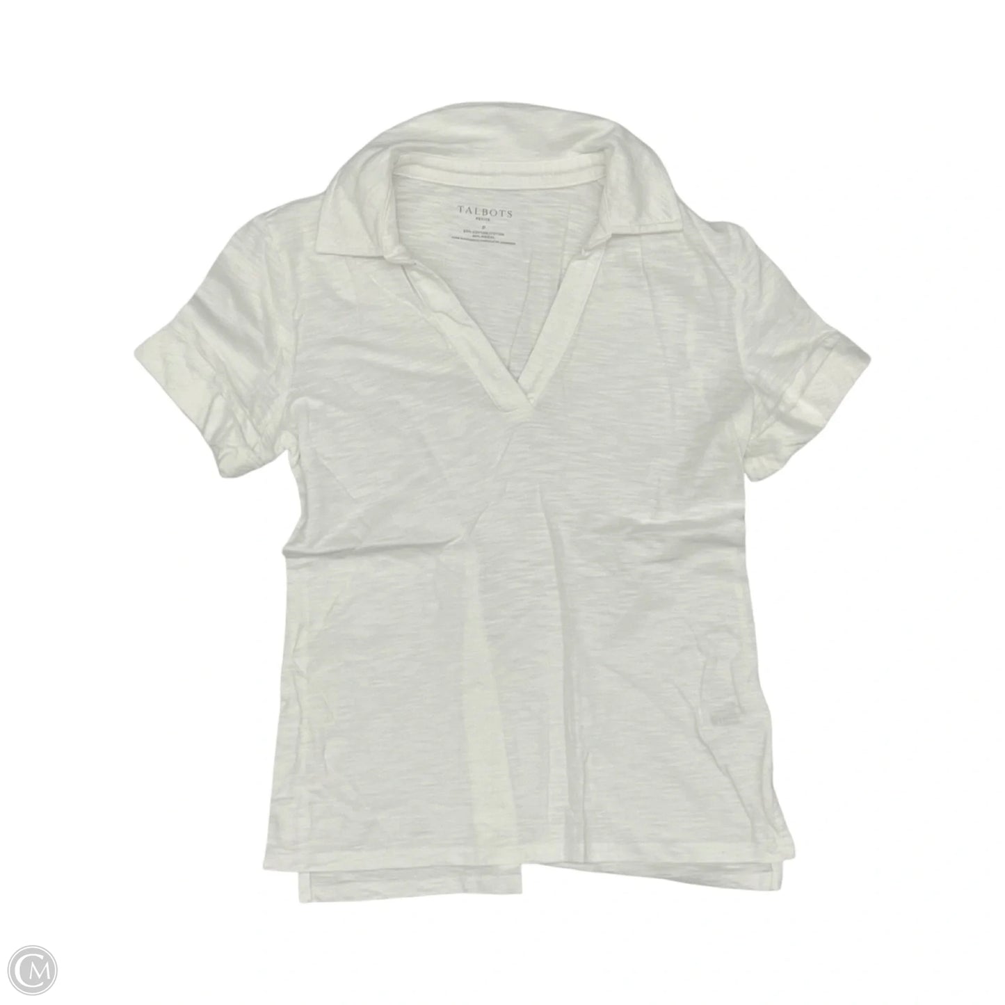 Top Short Sleeve By Talbots In White, Size: S