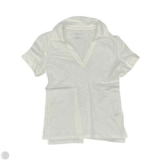 Top Short Sleeve By Talbots In White, Size: S