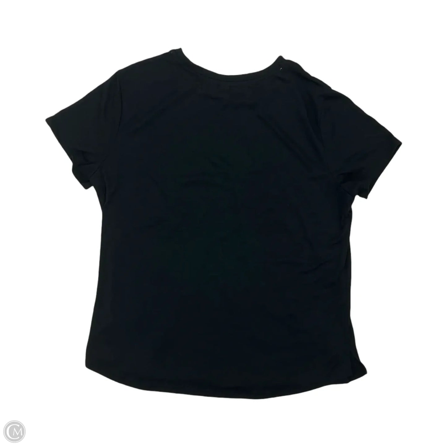 Athletic Top Short Sleeve By Eddie Bauer In Black, Size: L