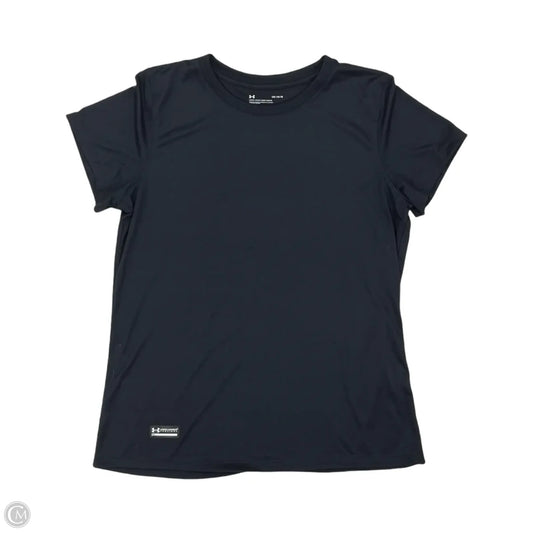 Athletic Top Short Sleeve By Under Armour In Black, Size: L